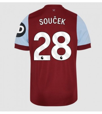 West Ham United Tomas Soucek #28 Hjemmebanetrøje 2023-24 Kort ærmer